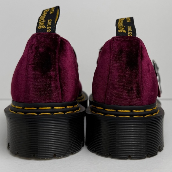 Dr. Martens Addina Heaven Marc Jacobs Velvet Shoes Cherry Red Mary Janes UK 6 - Picture 13 of 17